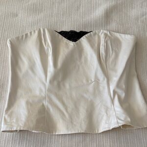 Cream Corset with Black Lace Detail